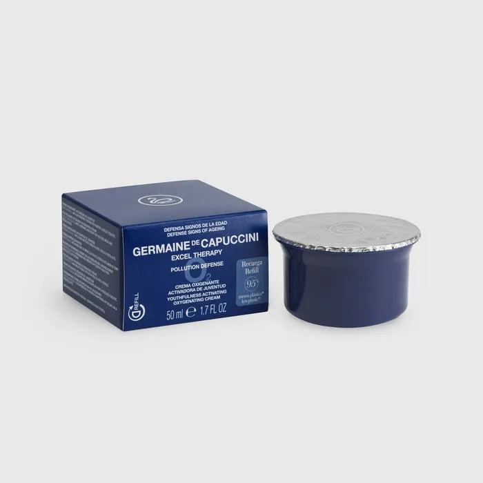GERMAINE DE CAPUCCINI VEIDO KREMAS SU DEGUONIMI PAPILDYMAS "EXCEL THERAPY O2 POLLUTION", 50 ML