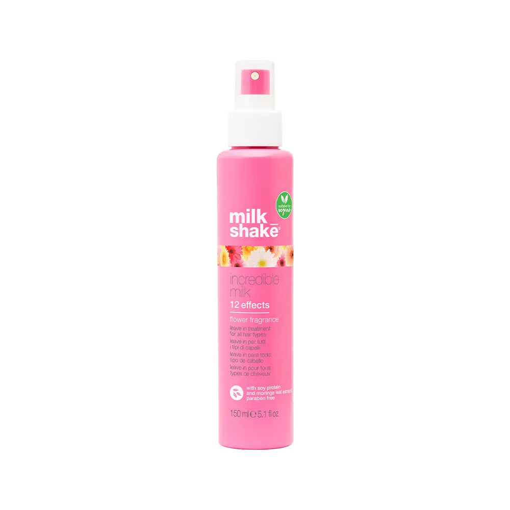 MILK SHAKE PURŠKIAMAS PIENELIS PLAUKAMS "INCREDIBLE MILK 12 EFFECTS LEAVE IN TREATMENT FLOWER FRAGRANCE" , 150 ML