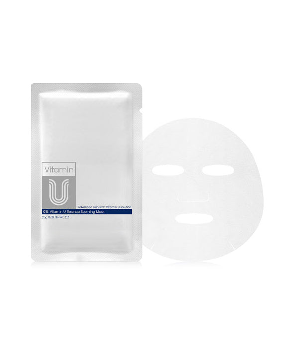 CUSKIN MAITINAMOJI, RAMINAMOJI LAKŠTINĖ VEIDO KAUKĖ SU VITAMINU U, VISIEMS ODOS TIPAMS "VITAMIN U ESSENCE SOOTHING MASK", 1 VNT
