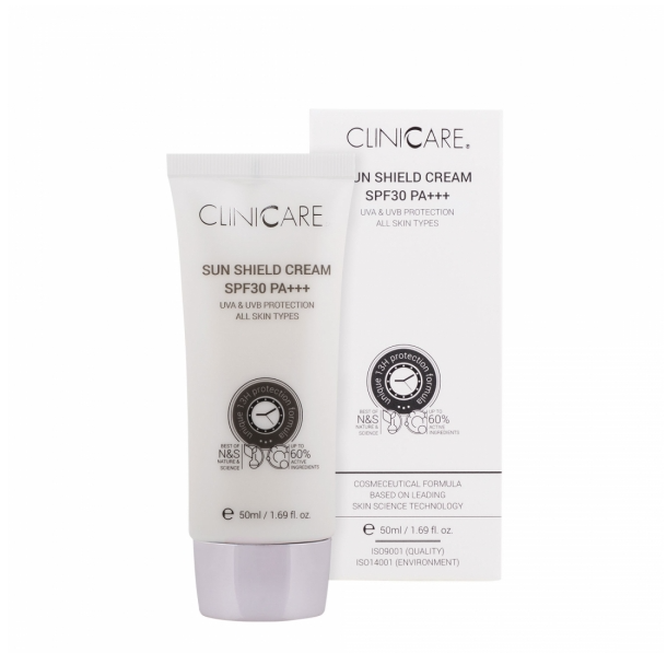 CLINICARE DRĖKINAMASIS KREMAS NUO SAULĖS "SUN SHIELD CREAM SPF30" 50 ML