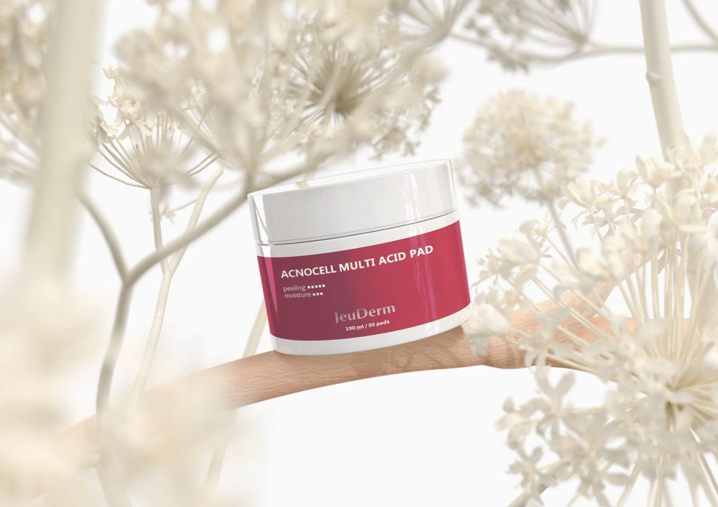 JEUDERM EXPERT DAUGIAFUNKCINIAI RŪGŠTINIAI ŠVEITIMO PADELIAI "AcnoCell MULTI-ACID PAD", 100 ML/50 PADS