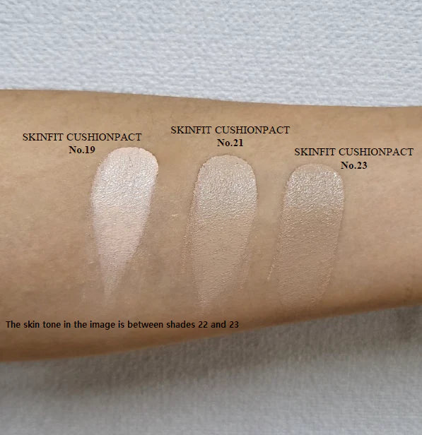 CUSKIN INOVATYVUS MAKIAŽO PAGRINDAS KEIČIAMU UŽPILDU "SKINFIT CUSHIONPACT" SPF50+ PA+++, 15g + 15g