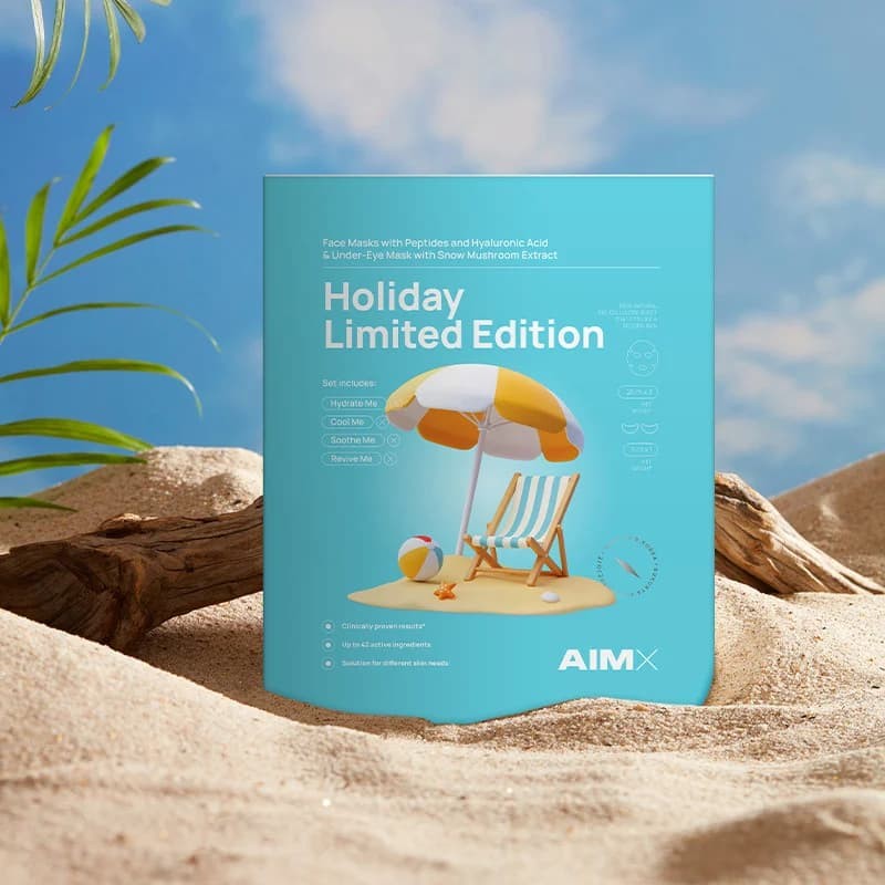 AIMX LAKŠTINIŲ KAUKIŲ RINKINYS "HOLIDAY LIMITED EDITION", 4 VNT