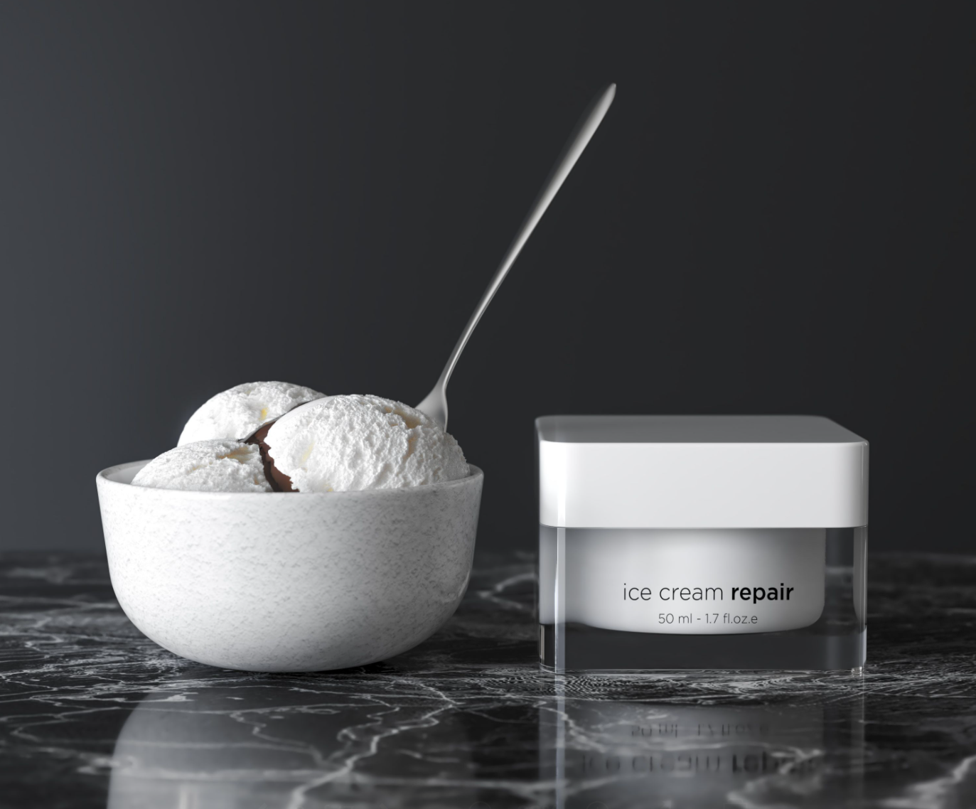 EKSEPTION DRĖKINAMASIS, RAMINAMASIS KREMAS SU KERAMIDAIS IR VITAMINU F "ICE CREAM KERAMIDES", 50 ML