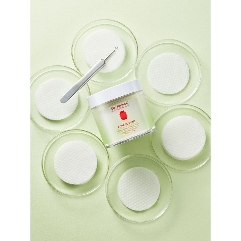 CELL FUSION C PORAS SUTRAUKIANTIS IR DRĖKINANTIS TONIKAS "PORE TOX PAD", 150 ML/60 VNT
