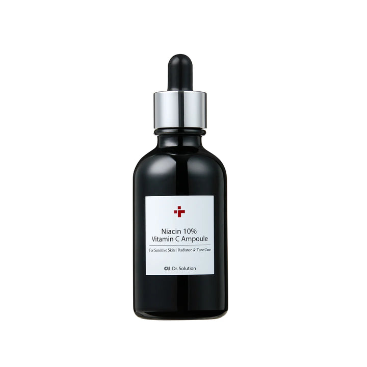 "CUSKIN" serumas 10% niacinamidu, Vitaminu C, hialuronu "NIACIN 10% VITAMIN C AMPOULE", 50 ML