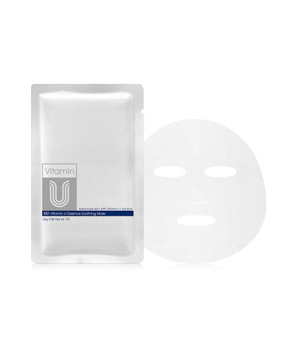 CUSKIN MAITINAMOJI, RAMINAMOJI LAKŠTINĖ VEIDO KAUKĖ SU VITAMINU U, VISIEMS ODOS TIPAMS "VITAMIN U ESSENCE SOOTHING MASK",  1 VNT
