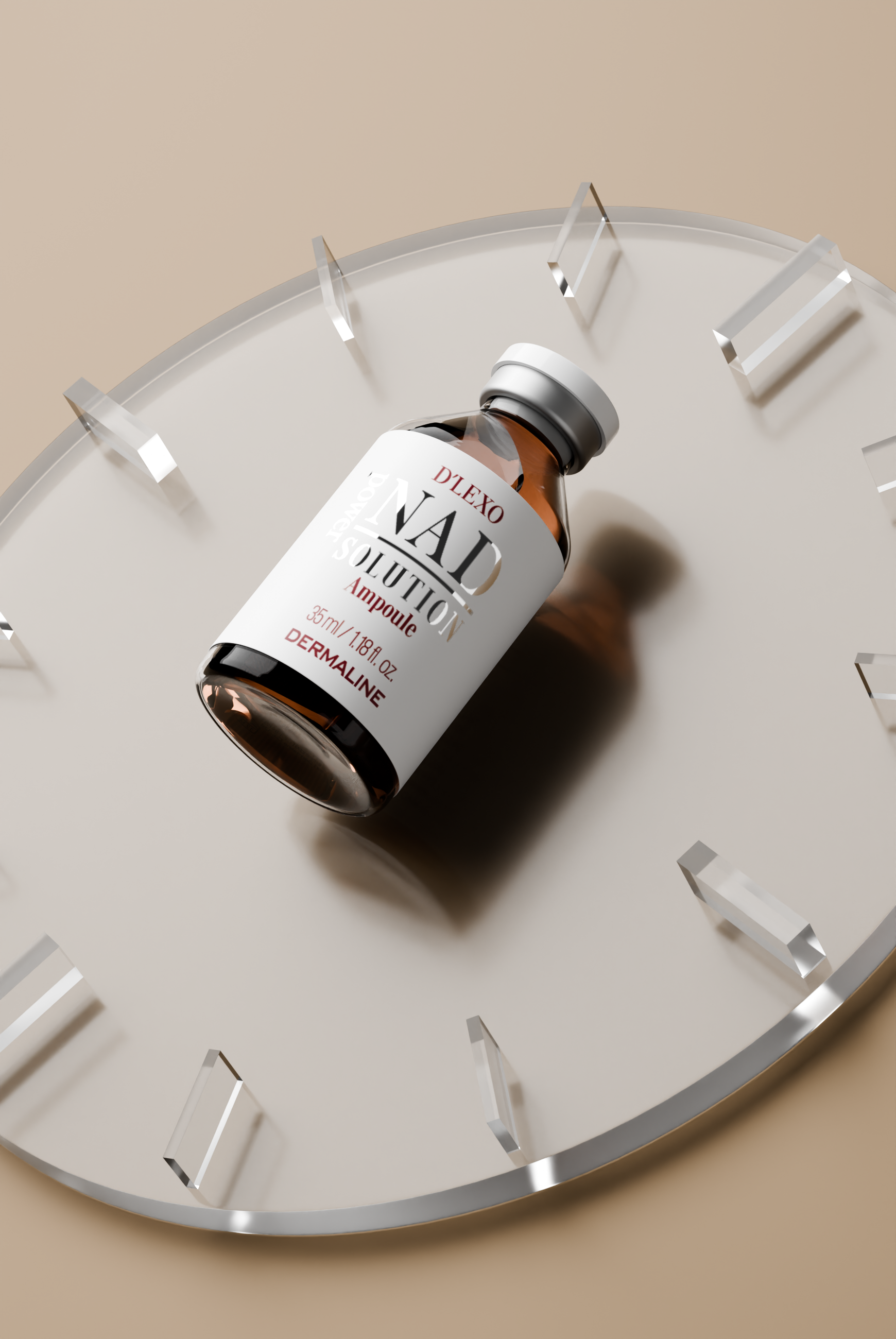 Dermaline D’LEXO NAD Power Solution Ampoule 35ml. NAD 1%, 7 formų hialurono rūgštis, 6 peptidai, resveratrolis. Energizuoja, drėkina. Karale.lt