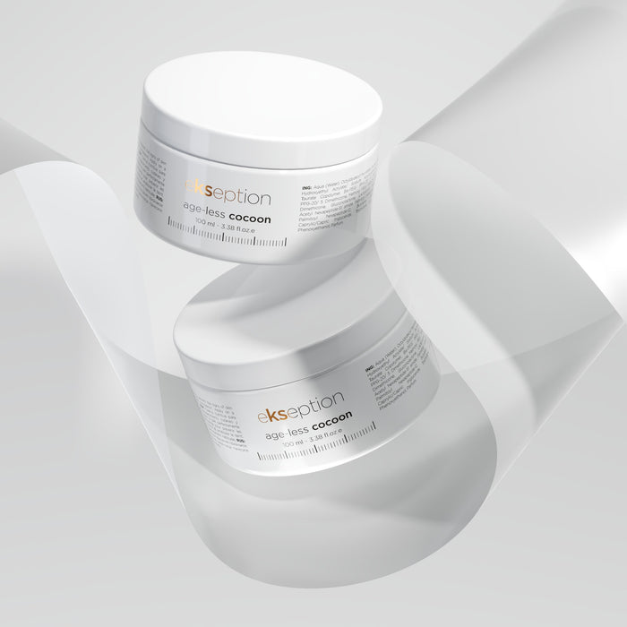  Profesionalus EKSEPTION priešraukšlinis kremas Age Less Cocoon Cream brandžiai odai. Mažina raukšles, atjaunina, suteikia stangrumą. Greitas pristatymas. 50ml. 100ml.