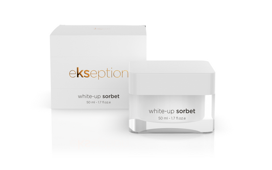 EKSEPTION ŠVIESINAMASIS NAKTINIS KREMAS "WHITE-UP SORBET CREAM", 50 ML