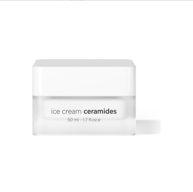 "EKSEPTION" DRĖKINAMASIS, RAMINAMASIS KREMAS SU KERAMIDAIS IR VITAMINU F "ICE CREAM CERAMIDES", 50 ML