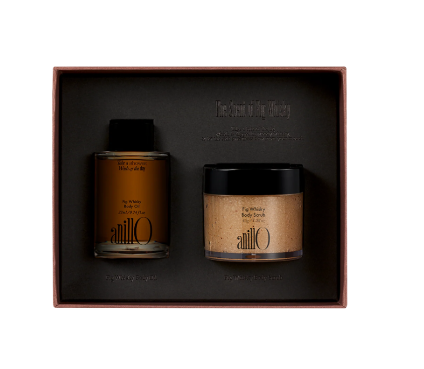 "AnillO" kūno priežiūros rinkinys "FIG WHISKY DISCOVERY BODY SET", 45g+22ml