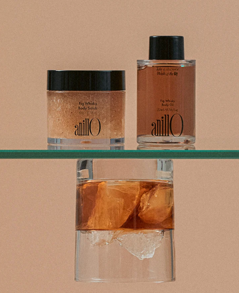 "AnillO" kūno priežiūros rinkinys "FIG WHISKY DISCOVERY BODY SET", 45g+22ml