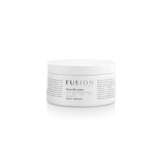 Regeneruojamasis Fusion Mesotherapy kremas su augimo faktoriais. Profesionali Meso Lift Cream odos atjauninimui, liftingui ir intensyviai anti-age priežiūrai. 100ml.