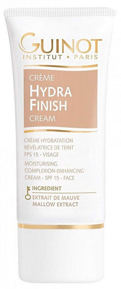 Guinot Hydra Finish Cream SPF15 – lengvas BB kremas su dedešvos ekstraktu. Drėkina, tolygina atspalvį, apsaugo nuo UV. Visų tipų odai. Karale.lt
