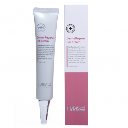 HUBISLAB Derma Regener Cell Cream su Hyalo Matrix, Centella Asiatica ir keramidais. Regeneruoja, drėkina ir ramina jautrią odą po procedūrų. Karale.lt