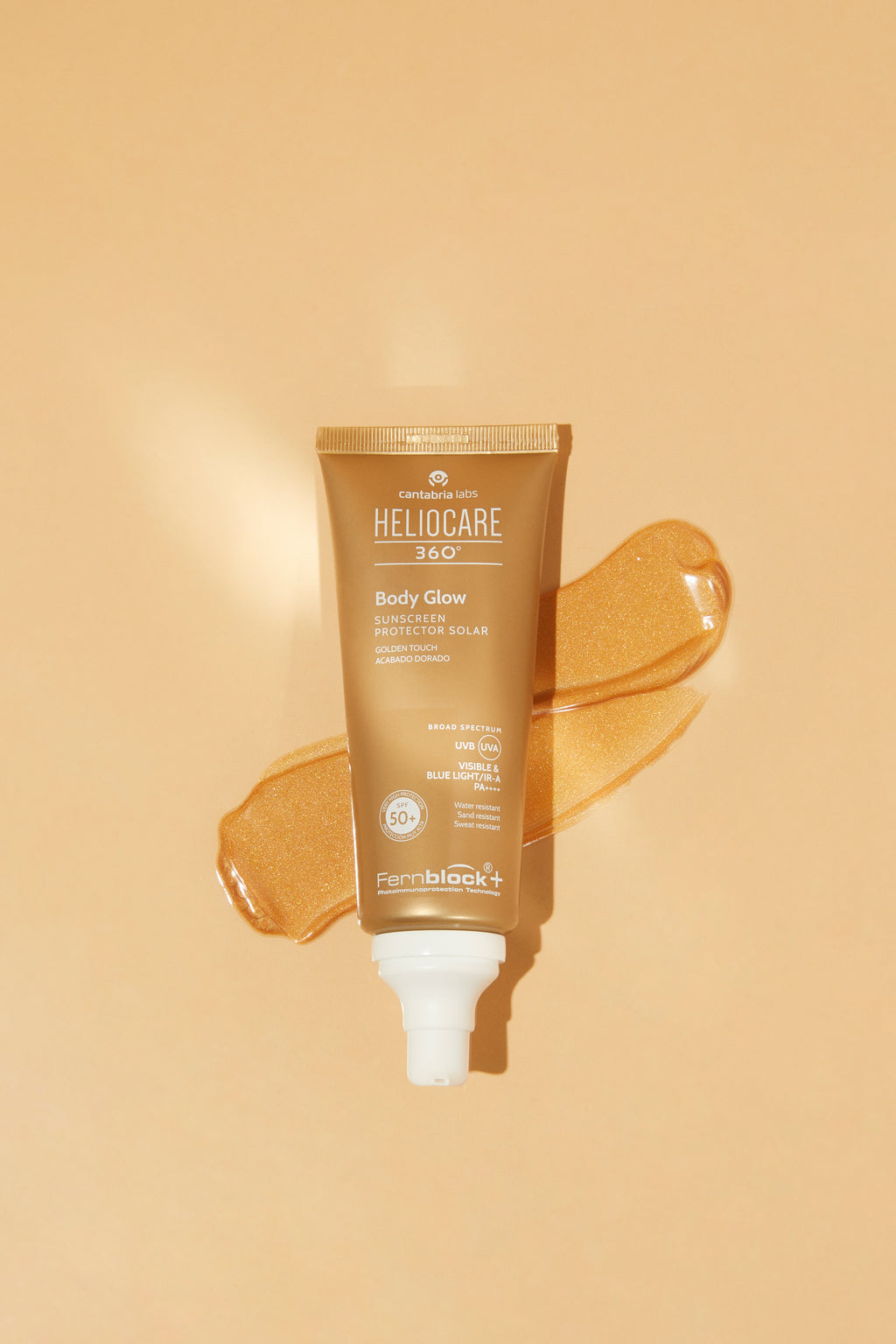 "HELIOCARE 360" apsauga nuo saulės su žėručiu "BODY GLOW SPF50+", 100 ML