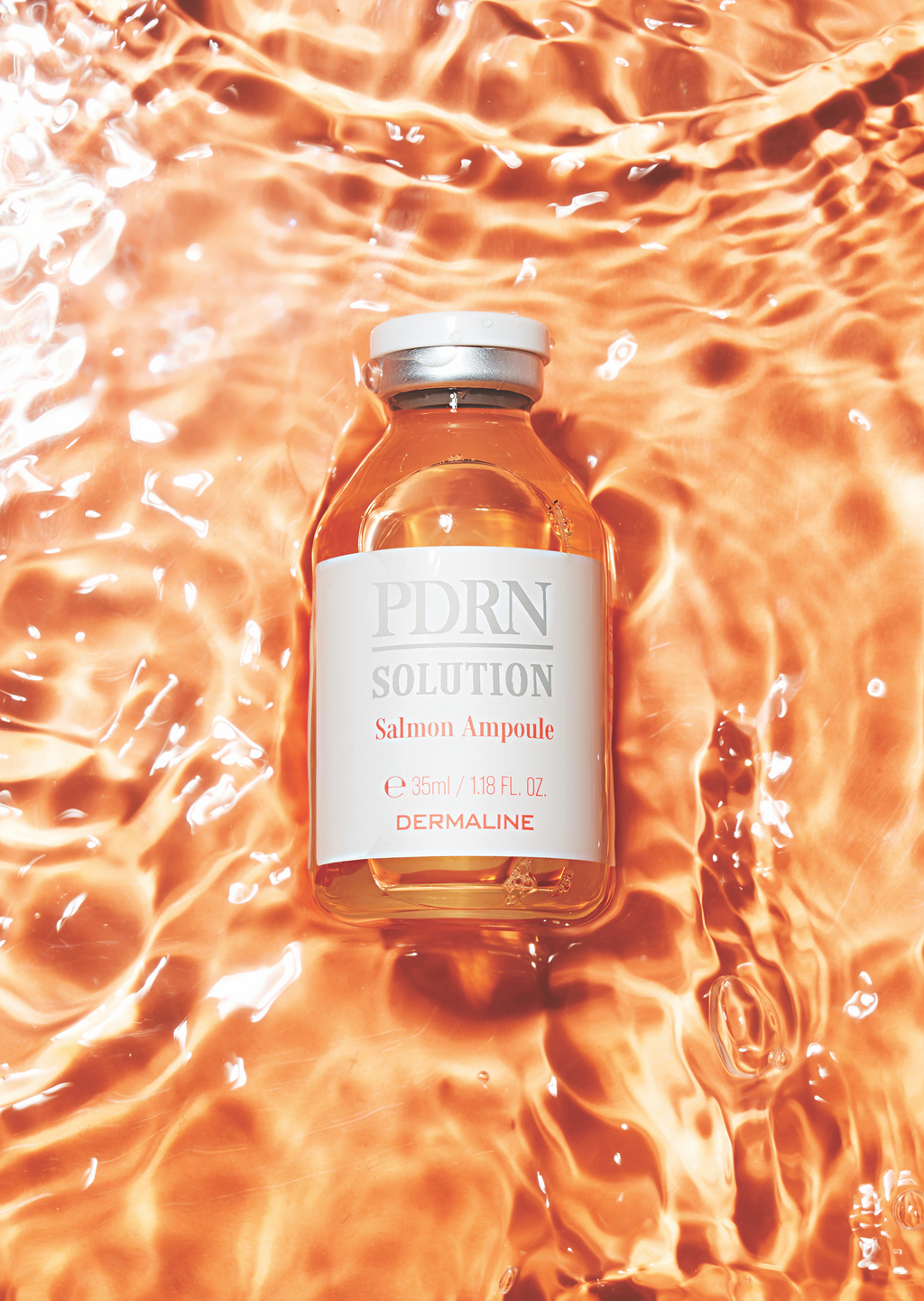 Dermaline PDRN Solution Salmon Ampoule 30g. PDRN 10 000 ppm, niacinamidas, hialurono rūgštis. Regeneruoja, stangrina, drėkina. Karale.lt