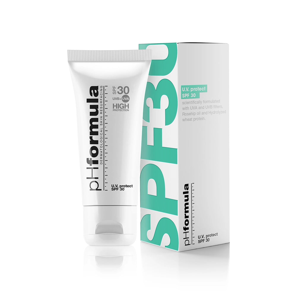 PH Formula UV Protect SPF30+ veido kremas su UVA/UVB apsauga ir peptidų kompleksu. Apsaugo nuo saulės, maitina odą. Tinka visiems odos tipams. Užsisakykite!