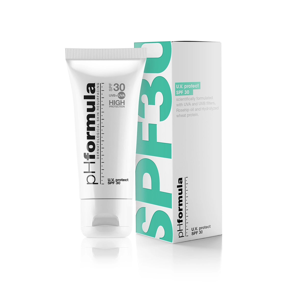 PH Formula UV Protect SPF30+ veido kremas su UVA/UVB apsauga ir peptidų kompleksu. Apsaugo nuo saulės, maitina odą. Tinka visiems odos tipams. Užsisakykite!