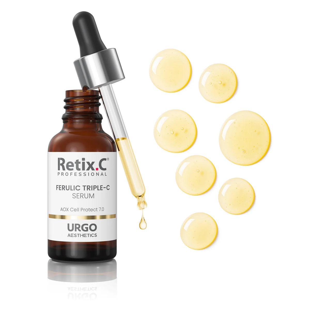 Retix.C_Ferulic_Triple-C serumas skaistina papilkėjusią, pigmentuotą odą. Su 15 % vitamino C ir ferulo rūgštimi, antioksidacinei odos priežiūrai. Karale.lt