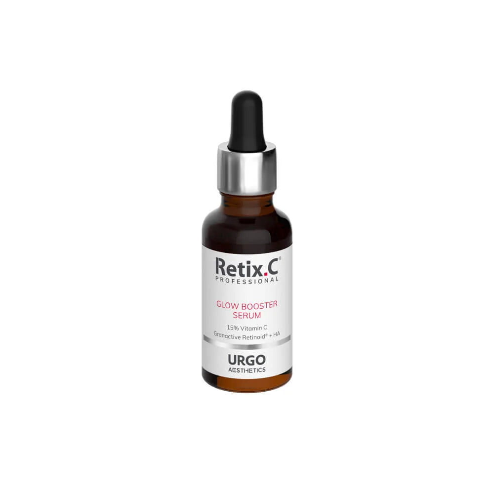 Retix.C Glow Booster Serum skaistina ir drėkina pavargusią, netolygaus atspalvio odą. Su 15 % vitamino C, HPR retinoidu ir hialurono rūgštimi. Karale.lt