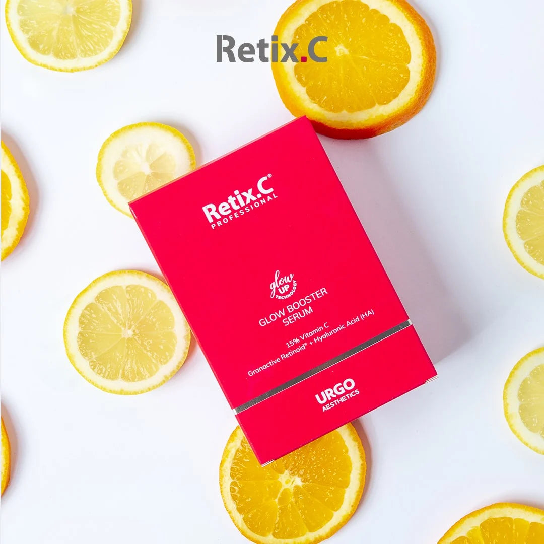 Retix.C Glow Booster Serum skaistina ir drėkina pavargusią, netolygaus atspalvio odą. Su 15 % vitamino C, HPR retinoidu ir hialurono rūgštimi. Karale.lt
