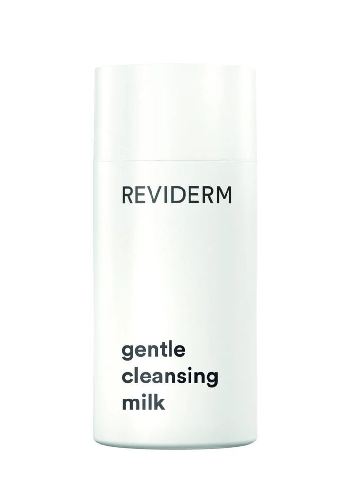 Reviderm Gentle Cleansing Milk švelnus pienelis sausai ir jautriai odai su moringos ekstraktu ir saldymedžio šaknimis. Valo be stiprių PAV, pašalina makiažą, neišsausina. 50ml. Profesionali kosmetika.
