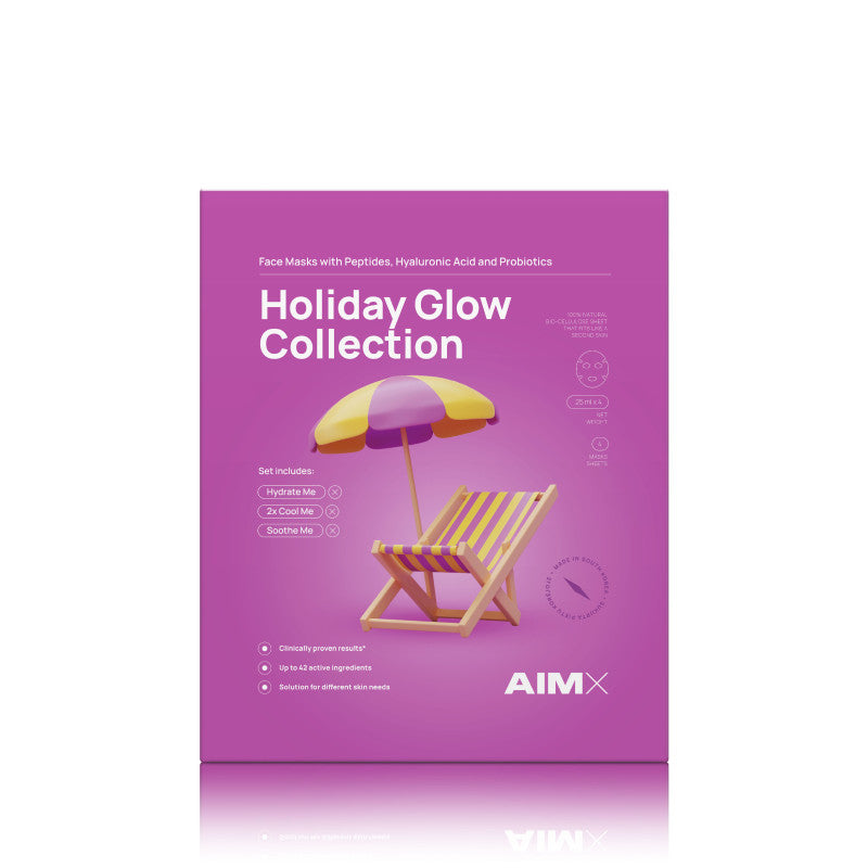 "AIMX" lakštinių kaukių rinkinys "HOLIDAY GLOW COLLECTION", 4vnt.