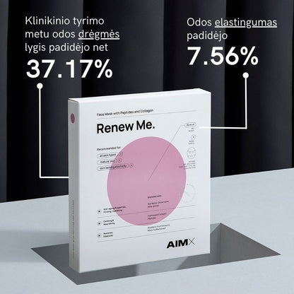 AIMX GREITO POVEIKIO VEIDO KAUKĖ SU PEPTIDAIS IR KOLAGENU "RENEW ME"