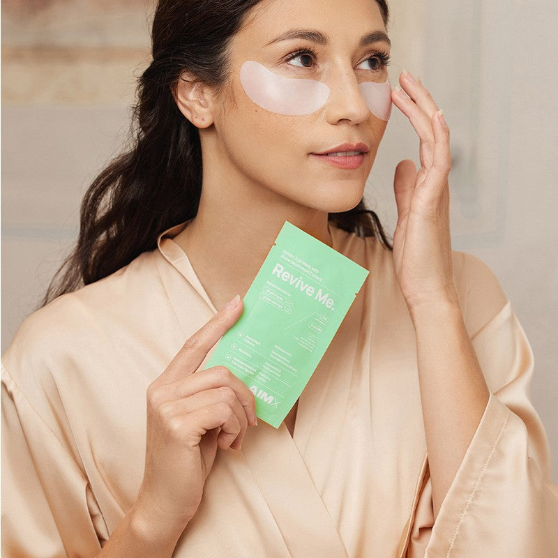 "AIMX" DRĖKINANTI IR GAIVINANTI PAAKIŲ KAUKĖ SU HIALURONU „REVIVE ME“