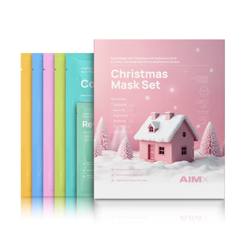 AIMX VEIDO KAUKIŲ RINKINYS  "CHRISTMAS MASK SET", 6 VNT