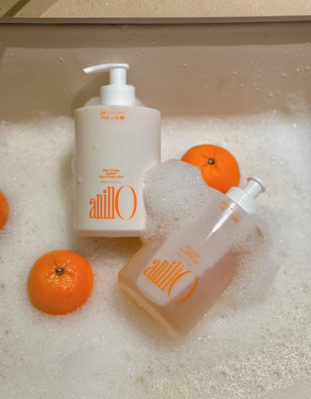 anillO Bitter Orange Hand & Body Wash – rankų ir kūno prausiklis kasdienei odos švarai. Su karčiojo apelsino ekstraktais ir vitaminais C bei E. Karale.lt