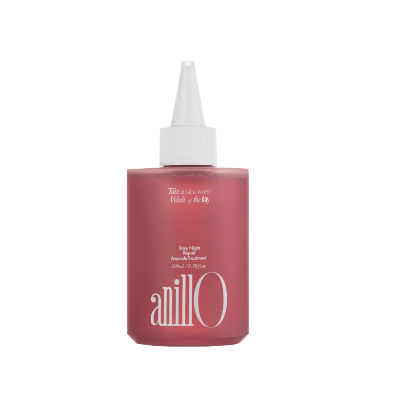 ANILLO Rosy Night Repair Ampoule Treatment glotnina sausus, pažeistus plaukus. Su rožių vandeniu, 8 aliejų ir baltymų kompleksais. Karale.lt