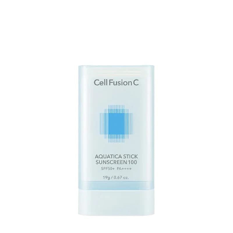 "CELL FUSION C" DRĖKINANTIS ODĄ PIEŠTUKAS NUO SAULĖS "AQUATICA STICK SUNSCREEN 100 SPF50+/PA++++”, 19 G