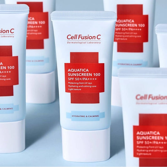 CELL FUSION C DRĖKINANTI APSAUGA NUO SAULĖS „AQUATICA SUNSCREEN 100 SPF50+/PA++++“, 50 ML