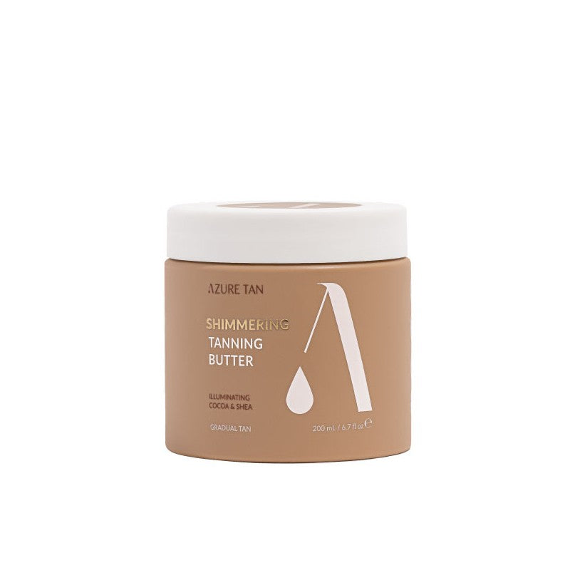 "AZURE TAN" ŽERĖJIMĄ SUTEIKIANTIS SAVAIMINIO ĮDEGIO KŪNO SVIESTAS “SHIMMERING TANNING BUTTER”, 200 ML