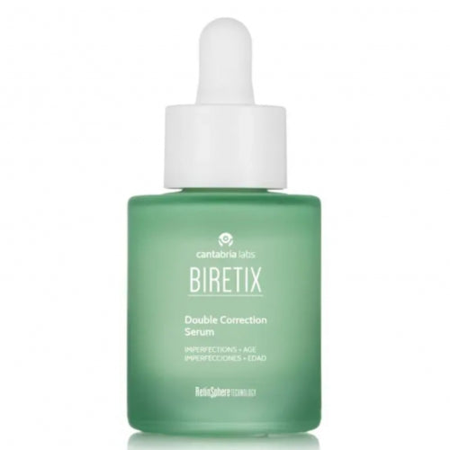 Biretix Double Correction serumas brandžiai aknės odai su azelaino rūgštimi, retinoliu ir niacinamidu. Mažina pigmentines dėmeles. Karale.lt