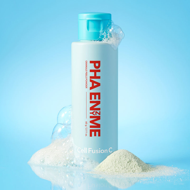 Cell Fusion C PHA Enzyme Granules Peels – 3-in-1 fermentinis šveitiklis su žaliuoju moliu riebiai, mišriai odai. Prausiklis, šveitiklis, kaukė. Karale.lt