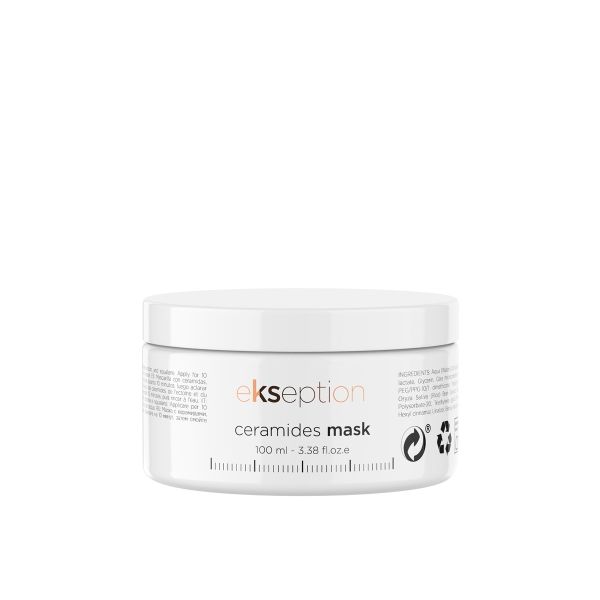 Profesionali EKSEPTION drėkinamoji kaukė su keramidais ir vitaminu F. Ceramides Mask jautriai odai - intensyviai drėkina, ramina, stiprina barjerą. Greitas pristatymas. 100ml.