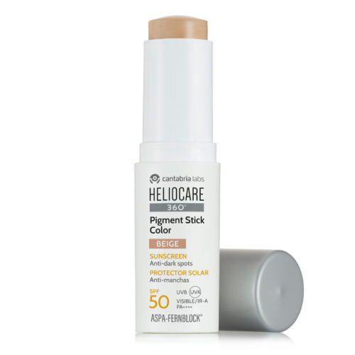 HELIOCARE 360 Pigment Stick SPF50 – mineralinis pieštukas su spalva nuo pigmentinių dėmių. Aspa-Fernblock®, geležies oksidai, Ectoína. Beige, 10g. Karale.lt