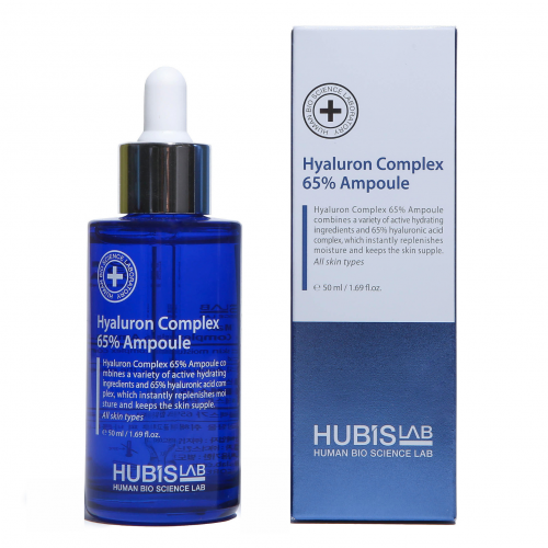 "HUBISLAB" drėkinantis serumas "HYALURON COMPLEX 65% AMPOULE", 50 ML