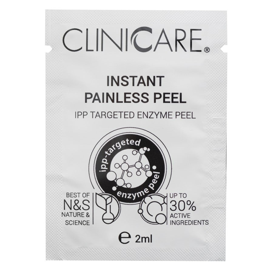 CliniCare Instant Peel – greito poveikio veĭdo šveitiklis su argininu, migdolų ir salicilo rūgštimis. Lygina, skaistina, valo poras. Karale.lt