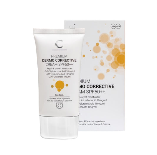 CLINICARE KREMAS SU SPALVA "DERMO CORRECTIVE CREAM SPF50++" (MEDIUM)
