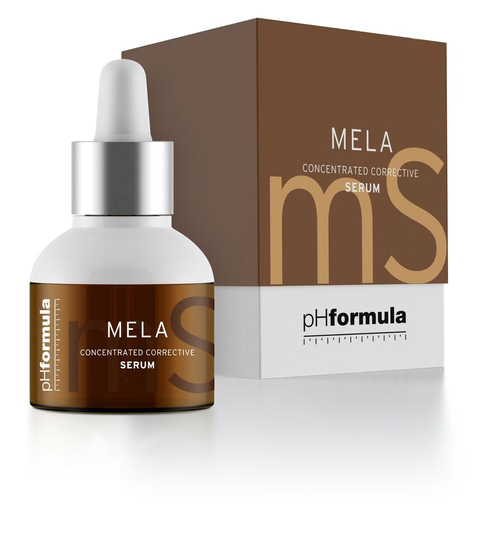 pH Formula MELA serumas su 4-butilresorcinoliu, Tetrapeptide-30 ir hialurono rūgštimi. Mažina pigmentaciją, lygina toną ir drėkina odą. Karale.lt