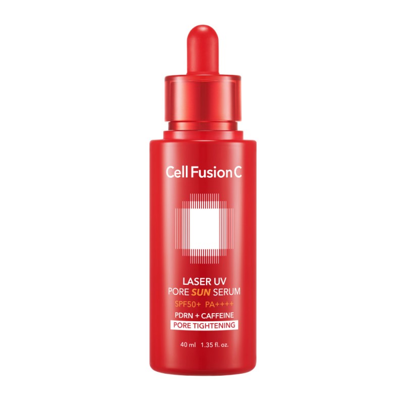 Cell Fusion C Laser UV Pore Sun Serum SPF 50+ PA++++. Apsauga nuo saulės + porų priežiūra. Raudonasis kolagenas, CPT SHOT. Karale.lt