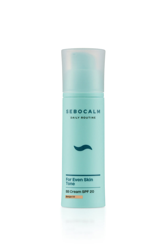 "SEBOCALM" priešraukšlinis maskuojantis BB kremas "BB CREAM SPF20" 02 BEIGE, 38 ml