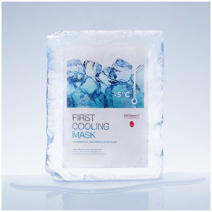 CELL FUSION C VĖSINANTI IR DRĖKINANTI LAKŠTINĖ VEIDO KAUKĖ „FIRST COOLING MASK“
